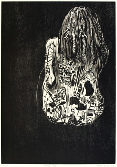 Sebastian Skowroński, Figura III, 2011, drzeworyt, nakład:9 szt., 60x42cm, papier graficzny Canson Edition 77x57cm