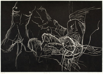 Sebastian Skowroński, Figura VI, 2011, drzeworyt, nakład:7szt., 42x60cm, papier graficzny Canson Edition (77x57cm)