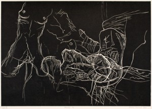 Sebastian Skowroński, Figura VI, 2011, drzeworyt, 42x60cm, papier Canson Edition (57x77cm)