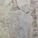 Drzeworyt - miniatura - matryca wycięta i wyrównana papierem ściernym - Sebastian Skowroński