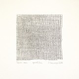 Tabula rasa, 2014, tusz, piórko, 10x10 cm, papier Hahnemuhle 300g