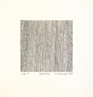 Cisza 7, 2015, tusz, piórko, 10x10 cm, papier hahnemuhle (19x18)