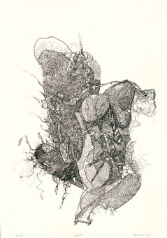 Sebastian Skowroński, Figura XIII, 2016, rysunek, 100x70 cm, tusz, piórko, rapidograf