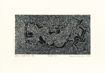 Sebastian Skowroński, Inner and Outer 10, 2016, linoryt, nakład: 1szt. (odbitka unikatowa), 10,5x20cm, papier Hahnemuhle 230g