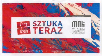 Sztuka Teraz - źródło: folder udostępniony w Muzeum Narodowym w Krakowie, promujący wydarzenie Sztuka Teraz, część projektu Szlachetna Paczka (2016)